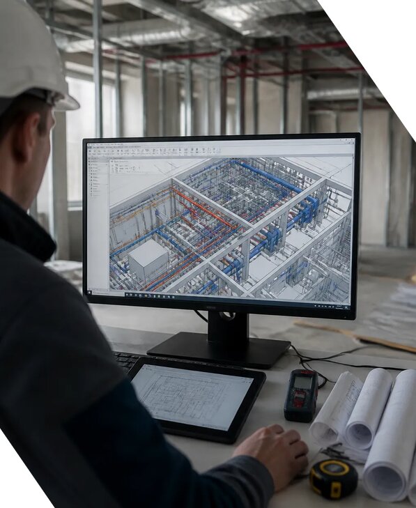 Создание BIM модели инженерных сетей для объектов в Губахе